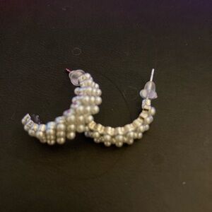 *BOGO Free* Tiny Pearl inlaid half hoops